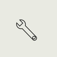 Wrench vector icon illustration sign