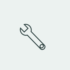 Wrench vector icon illustration sign