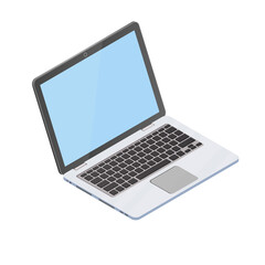 Fototapeta premium Laptop isometric for web background design, Vector illustration