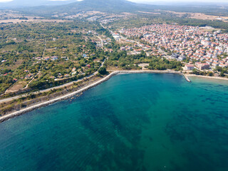 Aerial view of Town of Tsarevo,  Bulgaria