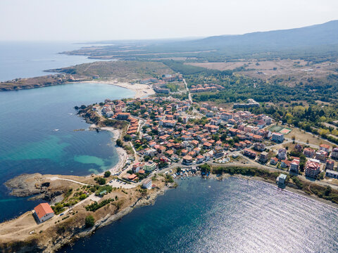 Aerial view of Town of Tsarevo,  Bulgaria