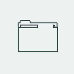 Computer_folder vector icon illustration sign