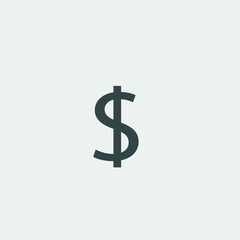 Dollar_sign vector icon illustration sign