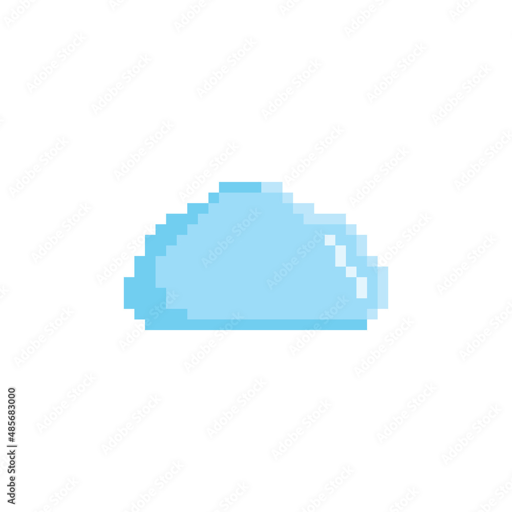 Aufkleber pixel art cloud weather vector icon pixel element for 8 bit game
