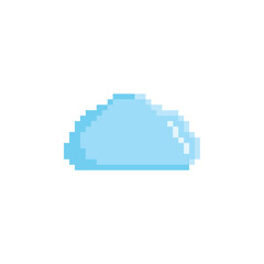 pixel art cloud weather  vector  icon pixel element for 8 bit game