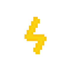  lightning pixel art icon vector  element for  8 bit gamepixel bolt sign