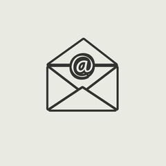 Email vector icon illustration sign