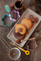 cookies with sesame and chocolate