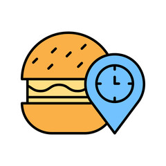 fast food delivery icon vector