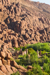 Ruins of an old Kasbah in the Dades Gorge, Dades Valley, Morocco, North Africa, Africa