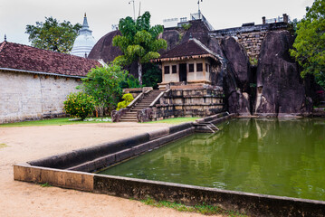 Isurumuniya Vihara, a Buddhist cave temple at the Sacred City of Anuradhapura, Cultural Triangle,...