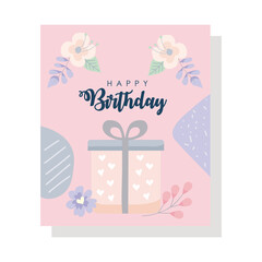 Birthday invitation postcard