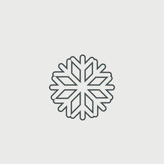 snowflake vector icon illustration sign 