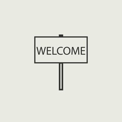 welcome sign vector icon illustration sign