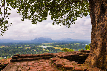 View from the top of Sigiriya Rock Fortress, aka Lion Rock, Sri Lanka