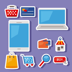 ten ecommerce business icons