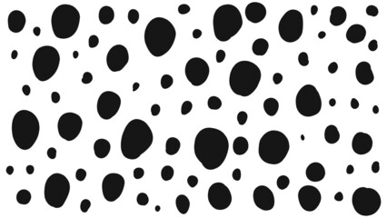 Animal skin texture. Seamless pattern. Vector illustration. Various black stains painted on white backdrop