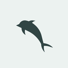 dolphin vector icon illustration sign 