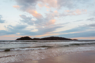 Panoramic view of the Campeche Island (Ilha do Campeche), in Florianopolis, Brazil.