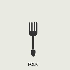 knife and folk vector icon illustration sign 