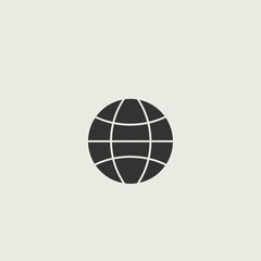 Globe vector icon illustration sign 