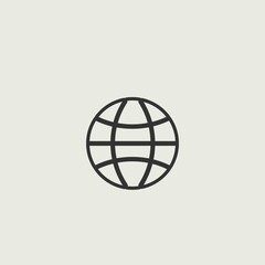 Globe vector icon illustration sign 