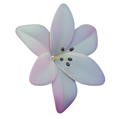 Lily Flower 3D Render Illustration 4