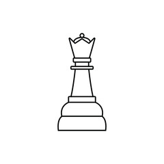  The Queen icon vector chess pieces. Chessmen figure. 