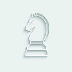 The Knight icon vector chess pieces. Chessmen figure. 