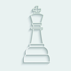  The King icon vector chess pieces. Chessmen figure. 