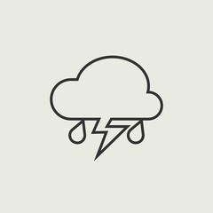 thunder vector icon illustration sign 