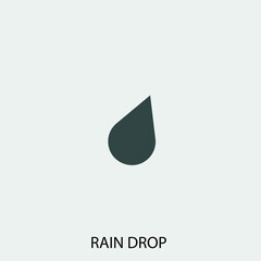 Fototapeta premium rain cloud vector icon illustration sign 