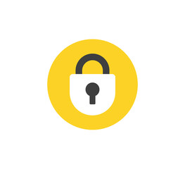 Lock icon. Vector icon. Flat design