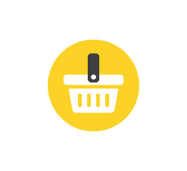 Shopping basket icon. Vector icon. Flat design