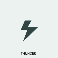 thunder vector icon illustration sign 