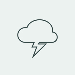thunder cloud vector icon illustration sign 