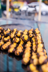 Roasted chestnuts stall, Taksim Square, Istanbul, Turkey, Eastern Europe