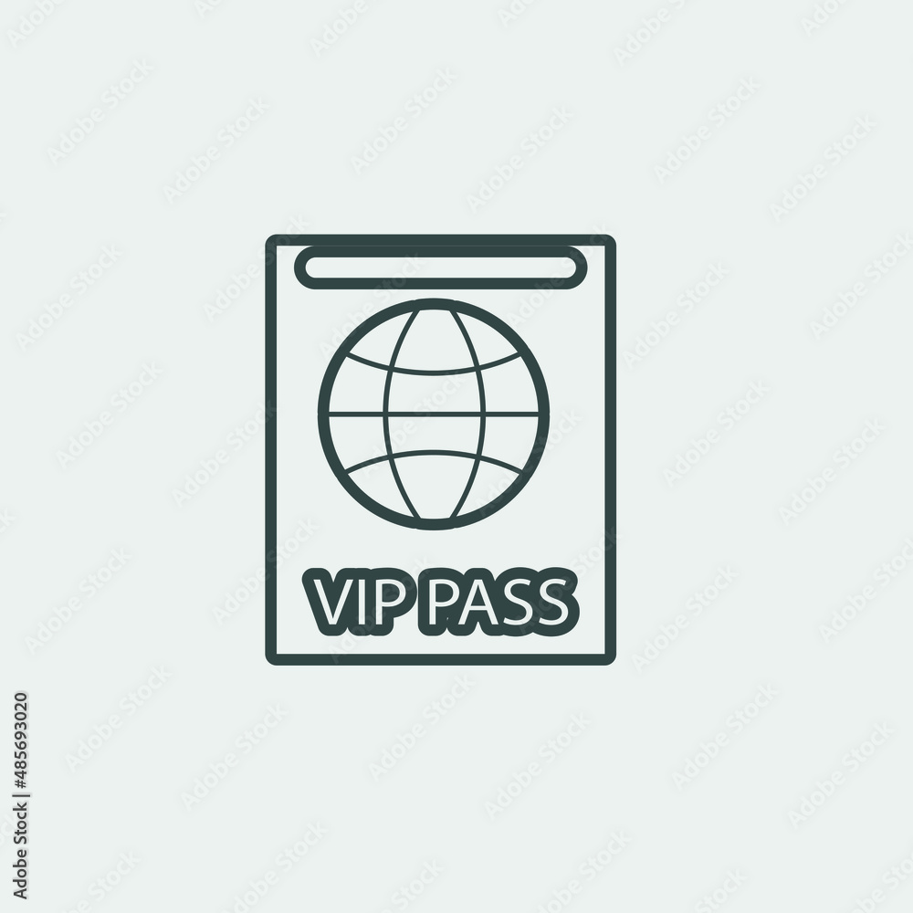 Wall mural passport vector icon illustration sign