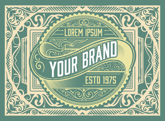 Obraz premium Western card with vintage style