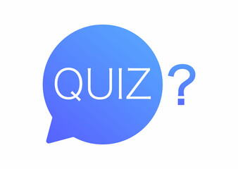 quiz banner sign. quiz speech bubble label