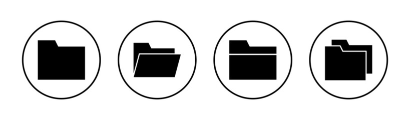 Folder icons set. folder sign and symbol