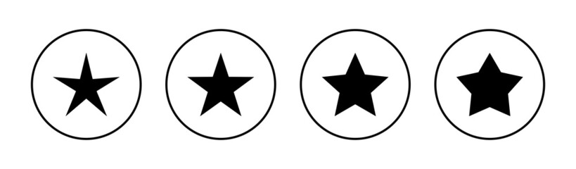 Star Icons set. rating sign and symbol. favourite star icon