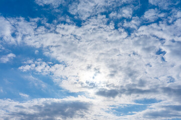 Refreshing blue sky and cloud background material_v_sky_23