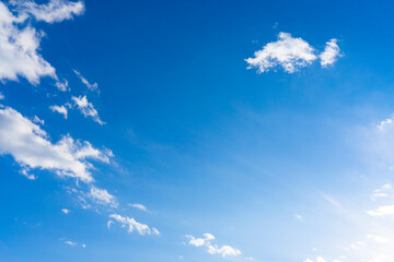 Naklejka na ściany i meble Refreshing blue sky and cloud background material_v_sky_26