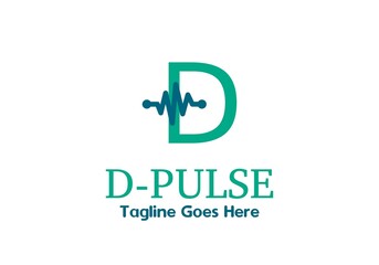Pulse letter D Logo Template Design Vector, Emblem, Design Concept, Creative Symbol, Icon
