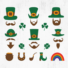 St Patricks Day SVG Bundle, Top Hat and Mustache, Leprechaun, top hat, mustache, leprechaun, St Patricks day SVG, St Patricks svg