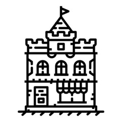 Obraz premium House Flat Icon Isolated On White Background