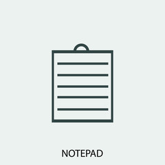 notepad vector icon illustration sign 