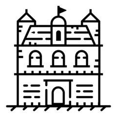 Obraz premium House Flat Icon Isolated On White Background