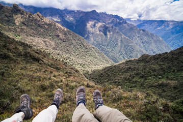 Fototapeta na wymiar Inca Trail day 3, Cusco Region, Peru, South America